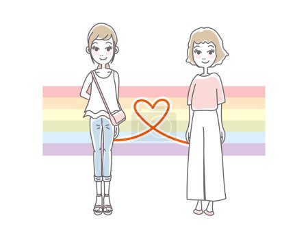 Ilustración de Varias formas de amor, compañeros felices - Imagen libre de derechos