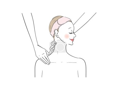 Ilustración de Técnicas de masaje auténtico para profesionales - Imagen libre de derechos