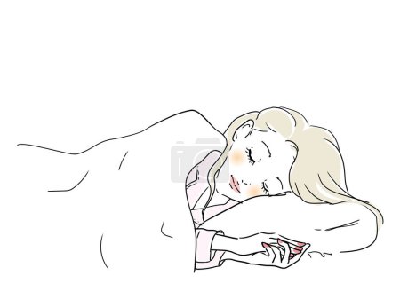 Femme mignonne au lit
