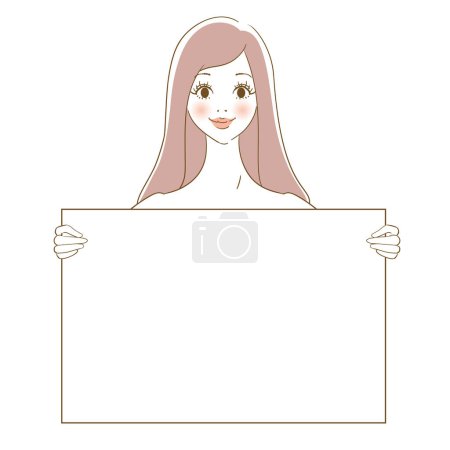 Ilustración de Elegante parte superior del cuerpo femenino con varias expresiones - Imagen libre de derechos