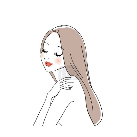 Illustration for Stylish female upper body with various expressions - Royalty Free Image