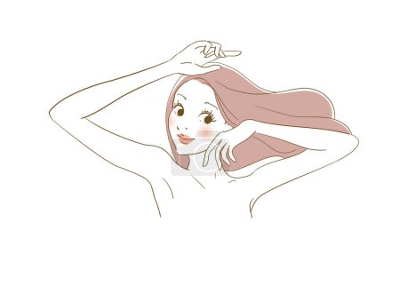 Illustration for Stylish female upper body with various expressions - Royalty Free Image