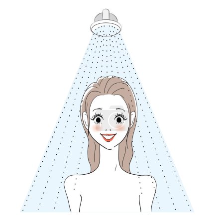 variación de la ilustración de una mujer cuidando su cabello