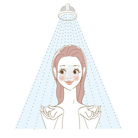Ilustración de Variación de la ilustración de una mujer cuidando su cabello - Imagen libre de derechos