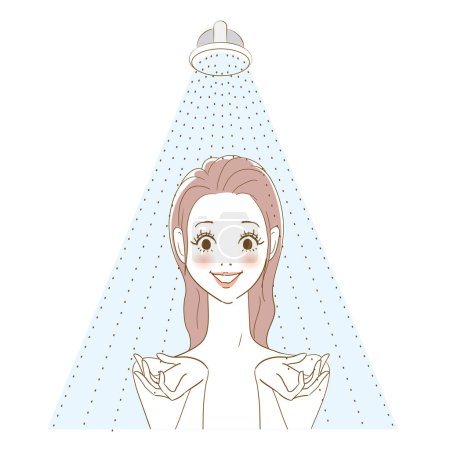 Foto de Variación de la ilustración de una mujer cuidando su cabello - Imagen libre de derechos
