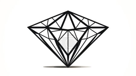 Téléchargez les photos : Logo diamant, excellent logo bijoux sur fond blanc. - en image libre de droit