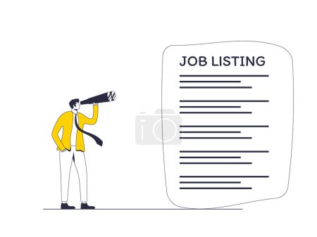 Illustration for Looking for a new job, career or job search, looking for opportunities - Royalty Free Image