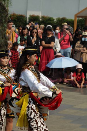 Jakarta, Indonesia. 10 April 2024. Reyog Ponorogo's performance on the TMII open stage in Jakarta was a crowd-puller