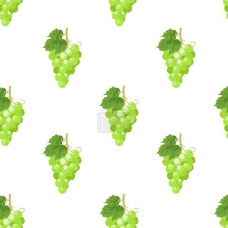 Illustration for Grape seamless pattern, colorful grape vector background. - Royalty Free Image