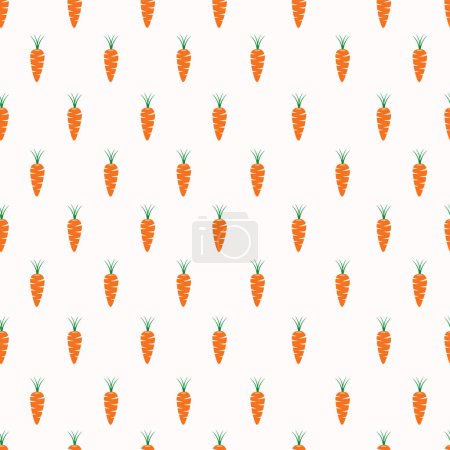 Illustration for Carrot seamless pattern in flat vector - Royalty Free Image