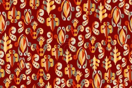 Illustration for Colorful abstract cloth pattern, arabic carpet background - Royalty Free Image