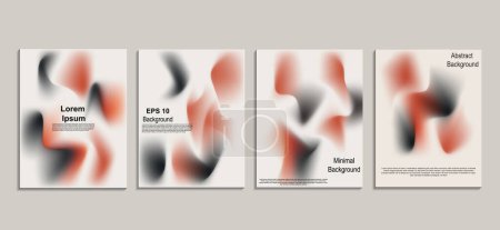 Ilustración de Collection of gradient abstract backgrounds for covers, brochures, flyers, presentations, banners. Vector design - Imagen libre de derechos