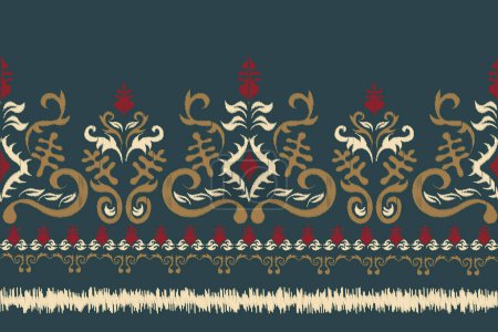Illustration for Arabic carpet pattern embroidery motif without continuous stitching - Royalty Free Image