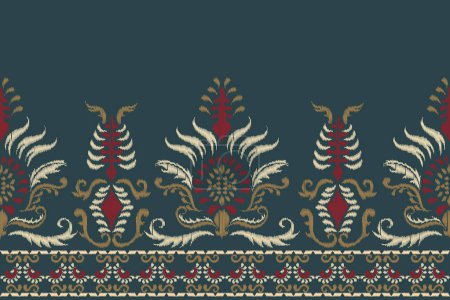 Ilustración de Patrón de alfombra egipcia motivo bordado sin costuras continuas - Imagen libre de derechos