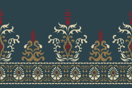 Ilustración de Hermoso patrón de alfombra sin costura bordado motivo - Imagen libre de derechos