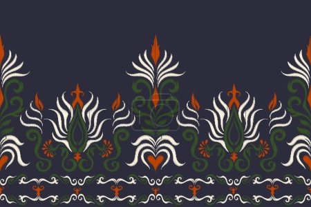 Ilustración de Hermoso patrón de alfombra sin costura bordado motivo - Imagen libre de derechos