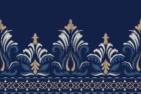 Illustration for Beautiful seamless carpet pattern embroidery motif - Royalty Free Image