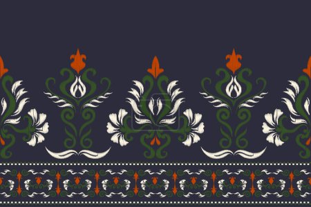 Illustration for Beautiful seamless carpet pattern embroidery motif - Royalty Free Image