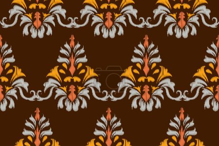 Illustration for Egyptian carpet pattern embroidery motif without continuous stitching - Royalty Free Image