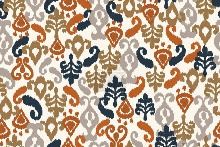 Illustration for Abstract carpet pattern, abstract ikat, fabric, batik - Royalty Free Image