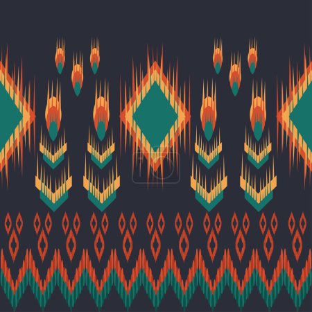 Ilustración de Patrón de motivo ikat abstracto, fondo abstracto, alfombra. - Imagen libre de derechos