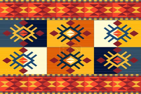 Illustration for Retro design for fabric, curtain, background, carpet, wallpaper, clothing, wrapping, Batik - Royalty Free Image