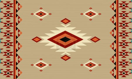 Illustration for Ethnic pattern. Design for fabric, curtain, background, carpet, wallpaper, clothing, wrapping, Batik - Royalty Free Image