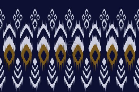 Illustration for Indian ethnic pattern. Design for fabric, curtain, background, carpet, wallpaper, clothing, wrapping, Batik, cloth.etc. - Royalty Free Image
