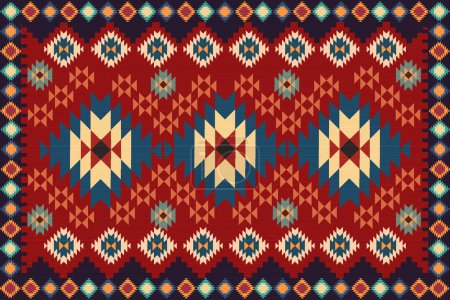 Illustration for Vintage oriental pattern. Design for fabric, curtain, background, carpet, wallpaper, clothing, wrapping - Royalty Free Image