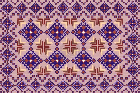 Illustration for Vintage oriental pattern. Design for fabric, curtain, background, carpet, wallpaper, clothing, wrapping - Royalty Free Image