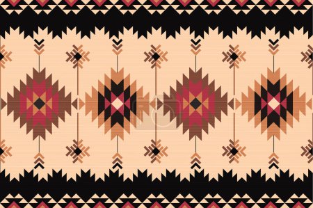 Illustration for Arabic stylized pattern. Design for fabric, curtain, background, carpet, wallpaper, clothing, wrapping, Batik, cloth.etc. - Royalty Free Image