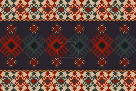 Illustration for Oriental cloth pattern. Design for fabric, curtain, background, carpet, wallpaper, wrapping, Batik, cloth.etc. - Royalty Free Image