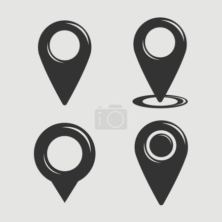 Ilustración de Icono o símbolo. marcador de mapa, pin de ubicación - Imagen libre de derechos