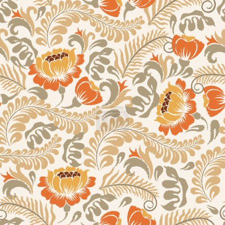 Illustration for Vintage flowers pattern for background, fabrics, wallpaper, wrapping and more - Royalty Free Image