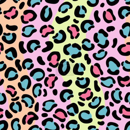 Illustration for Seamless pattern of leopard skin motif in vector for background, wallpaper, fabric, wrapping, etc. - Royalty Free Image