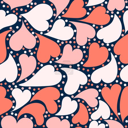 Illustration for Colorful love seamless pattern for background, wallpaper, fabric, wrapping, etc - Royalty Free Image