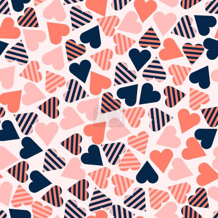 Illustration for Colorful love seamless pattern for background, wallpaper, fabric, wrapping, etc - Royalty Free Image