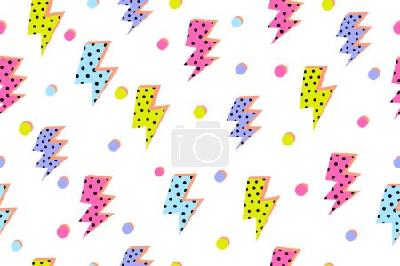 Illustration for Thunder pattern in vector for design, background, fabric, wrapper, cover, wallpaper, etc - Royalty Free Image