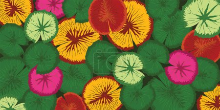 Illustration for Seamless pattern with flowers, vector illustration - Royalty Free Image