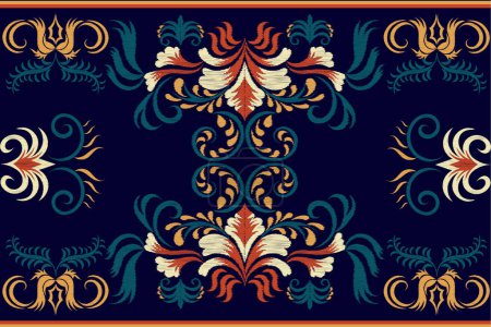 Illustration for Seamless floral pattern style. vector illustration. - Royalty Free Image