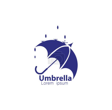 Illustration for Umbrella logo vector template design - Royalty Free Image