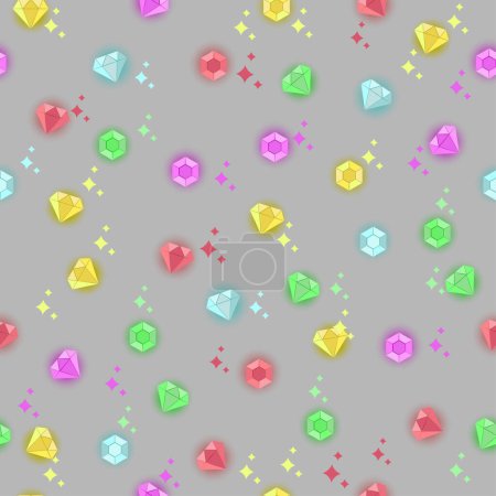 Illustration for Vector illustration of colorful diamond seamless pattern - Royalty Free Image