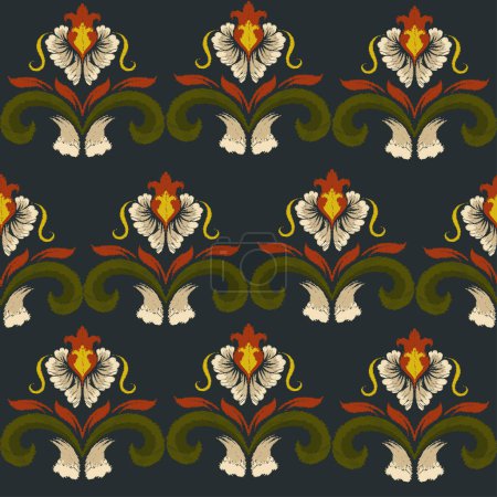 Illustration for Vector floral pattern, seamless pattern with flowers. - Royalty Free Image