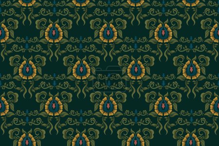Illustration for Seamless pattern with vintage elements. vector illustration - Royalty Free Image
