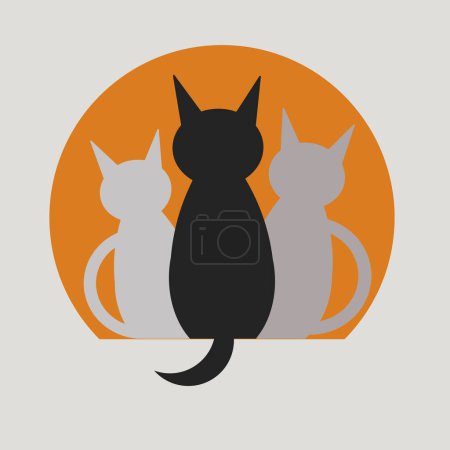 Ilustración de Gatos icono ilustración vector fondo - Imagen libre de derechos