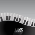 piano keyboard with white notes background 