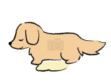 Illustration of a dog urinating Dachshund