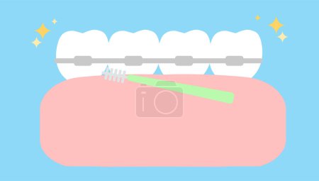 Oral and dental care illustration orthodontics