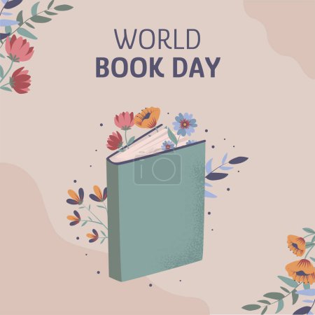 Téléchargez les illustrations : Illustration dessinée à la main pour célébrer la Journée mondiale du livre. Copyrigth day. Magnifiques histoires - en licence libre de droit