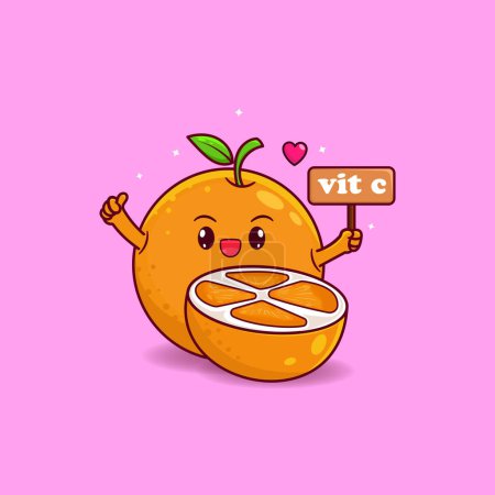 Free vector cute orange cartoon character